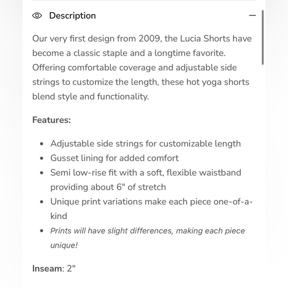 Mika Yoga Wear Lucia Short Black size L - Picture 9 of 11